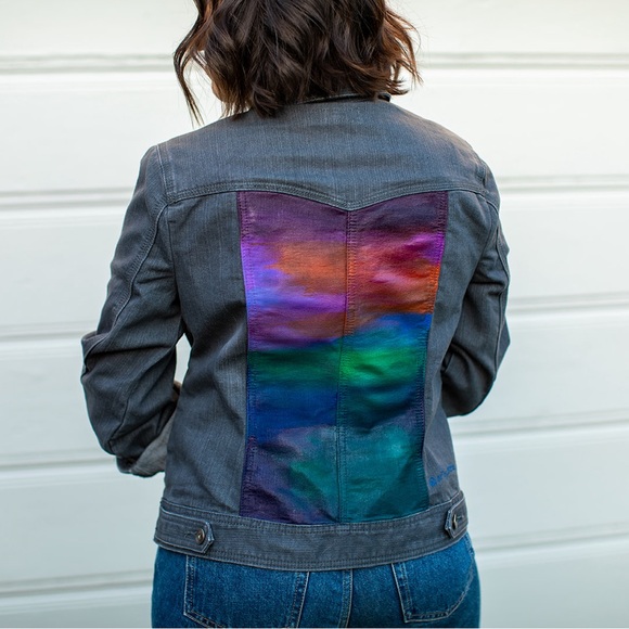 Hand Painted Denim Jacket - Picture 4 of 9